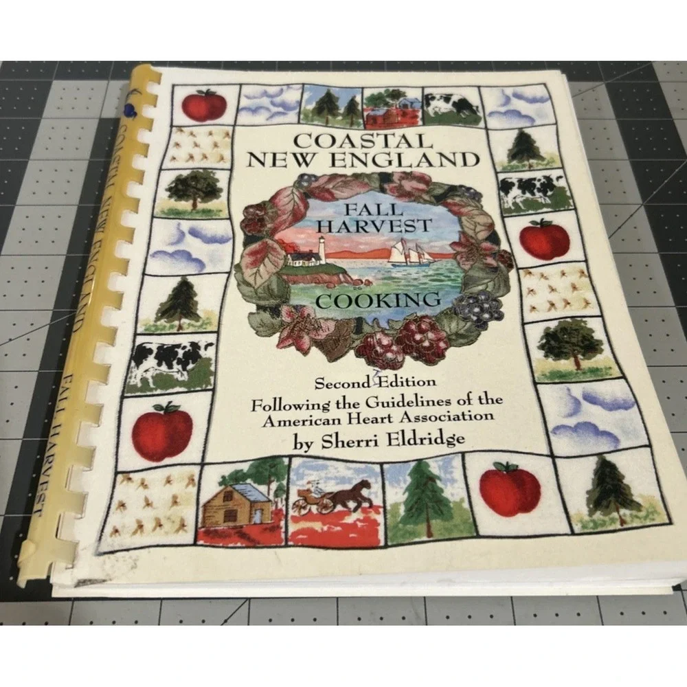 Coastal New England Fall Harvest COOKBOOK Plastic Comb Sherri‎ Eldridge